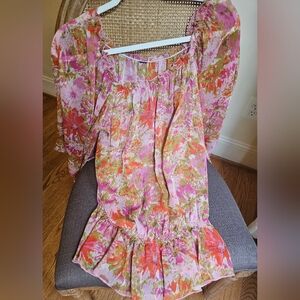Chico's off the shoulder pink blouse NWOT